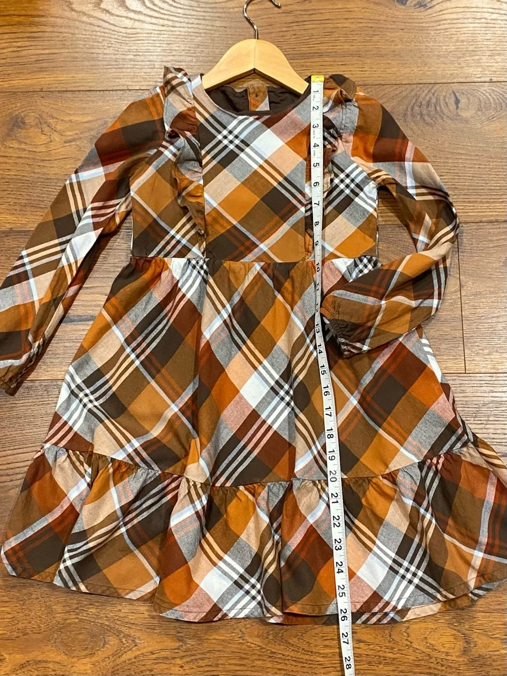 Gymboree Girl’s ‘Montana Mountain’ Brown Plaid Dress and Cowboy Hat Size 6